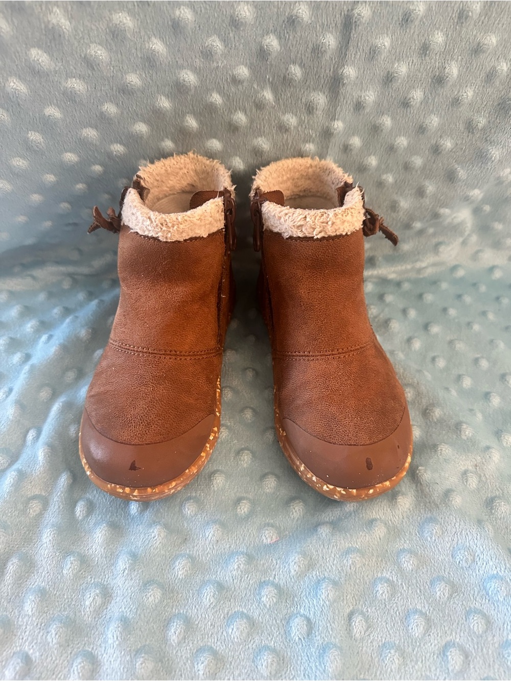 Livie & Luca Brown Faux-Shearling Ankle Boots